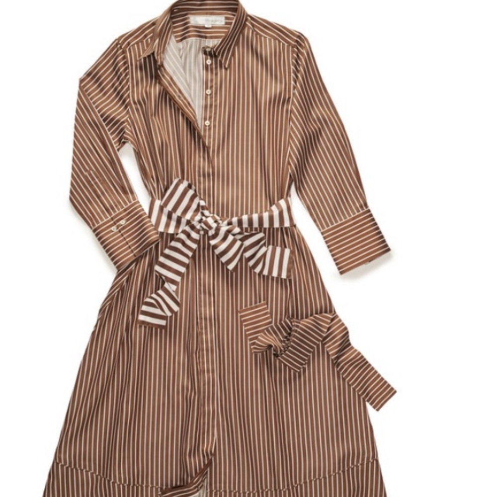 NWT Chic Fall Mocha SOFT Clairidge King Midi Dress Church or Office - Picture 7 of 12